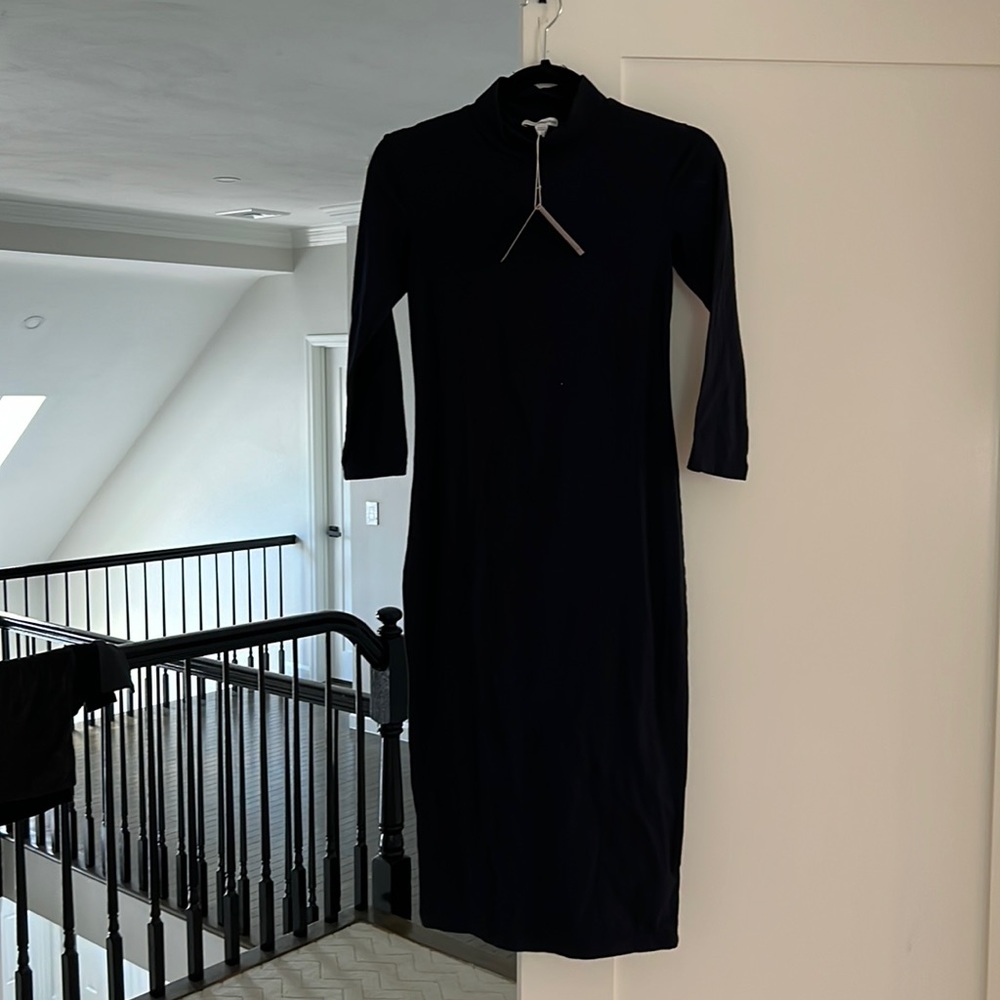 James Perse Navy Turtleneck dress
